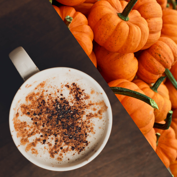 Kawa latte z przyprawą dyniową